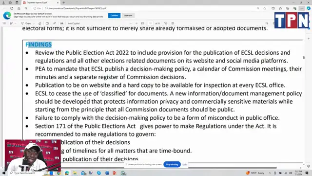 DISSECTING THE TRIPARTITE REPORT SUBMITTED