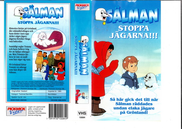 Tecknat Barn Svenska:Sälman TV Serie (1985-1986) VHSRIPPEN (Svenska) Stoppa Jägarna (4D)